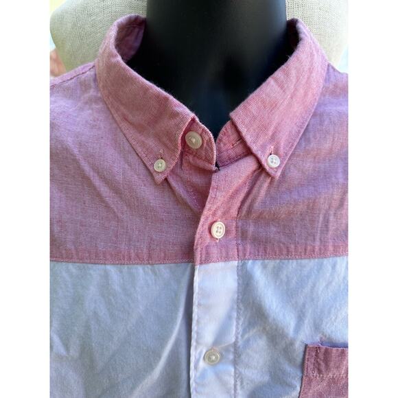 Arizona Jeans Company Pink and White 90s Shirt Large/XL - Picture 4 of 7